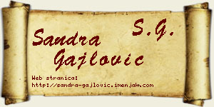 Sandra Gajlović vizit kartica
